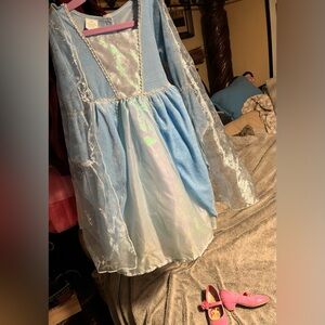 2t-3t Princess Cinderella Frozen Elsa dress costume with size 10 Disney shoes